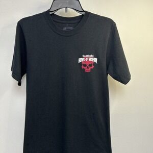 Sea World Howl-O-Scream, 2021 Inaugural Fear Halloween Black T-Shirt‎ Mens Small